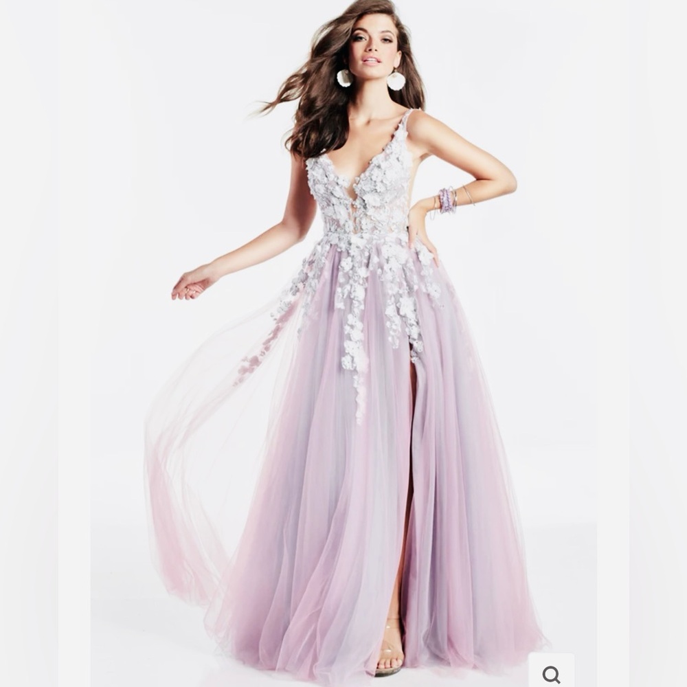 Alyssa full length dress blush